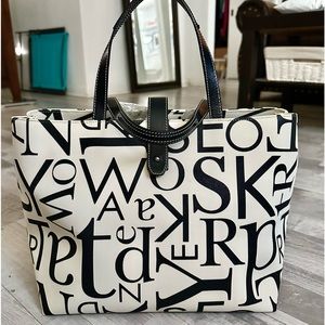 Kate Spade satchel with letter pattern